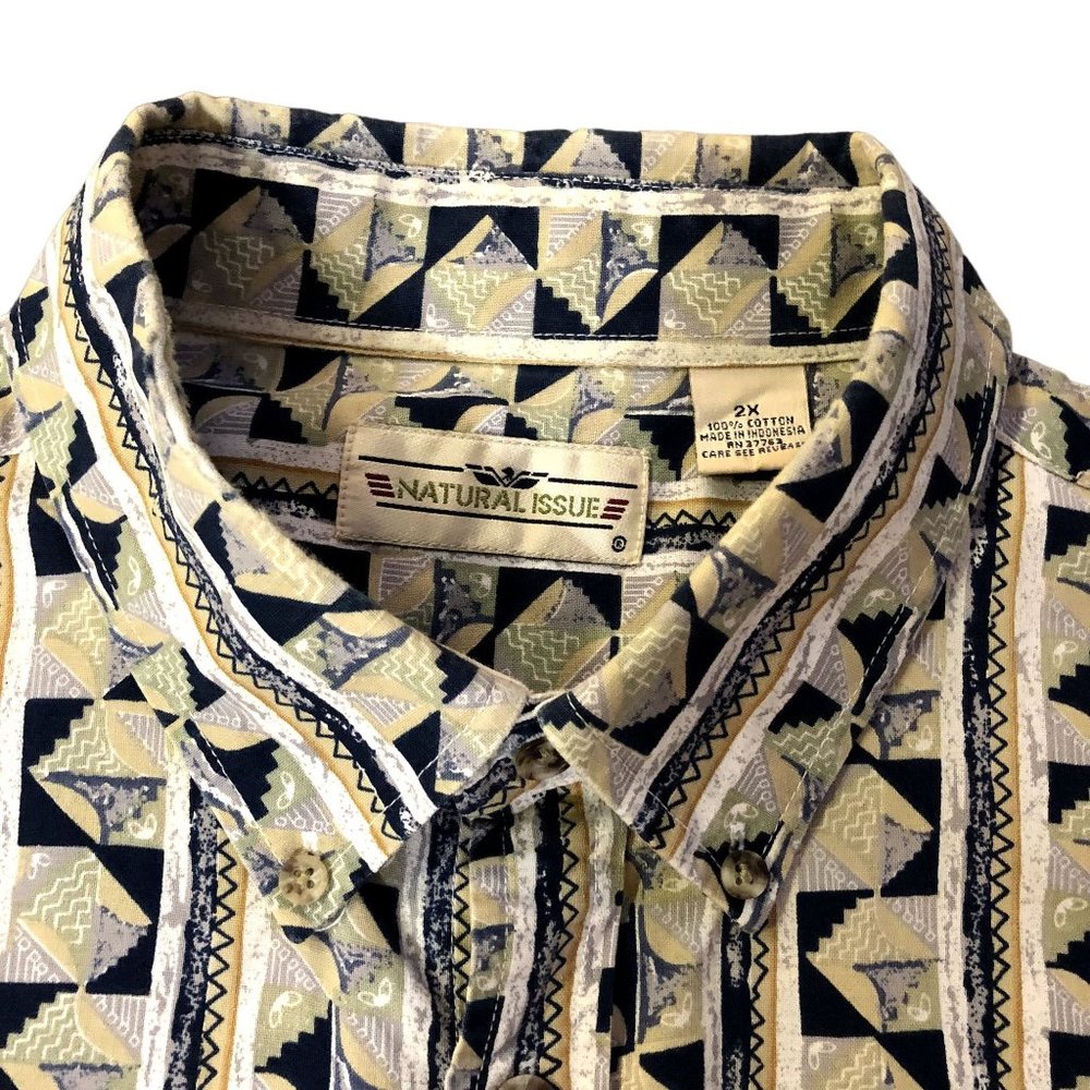 Natural Issue Shirt Mens 2X Used Button Down Camp Casual - Picture 5 of 16